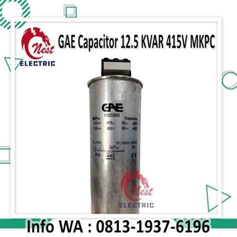 Promo Kapasitor Capacitor Bank GAE 12 5 KVAR 415V MKPC 3 Phase Diskon