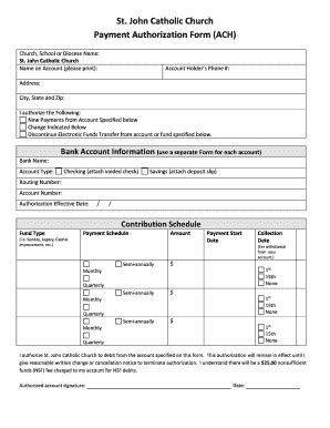 Fillable Online Payment Authorization Form Ach Fax Email Print