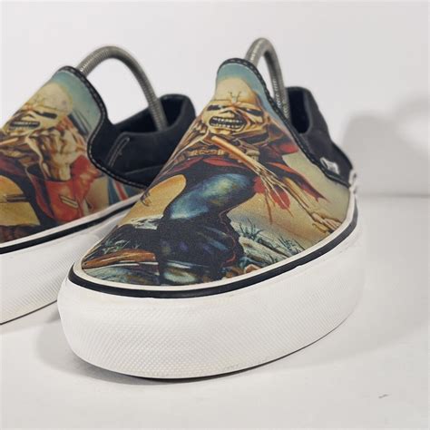 Vans Crossed Iron Maiden Trooper Classic Slip On Shoe Gem