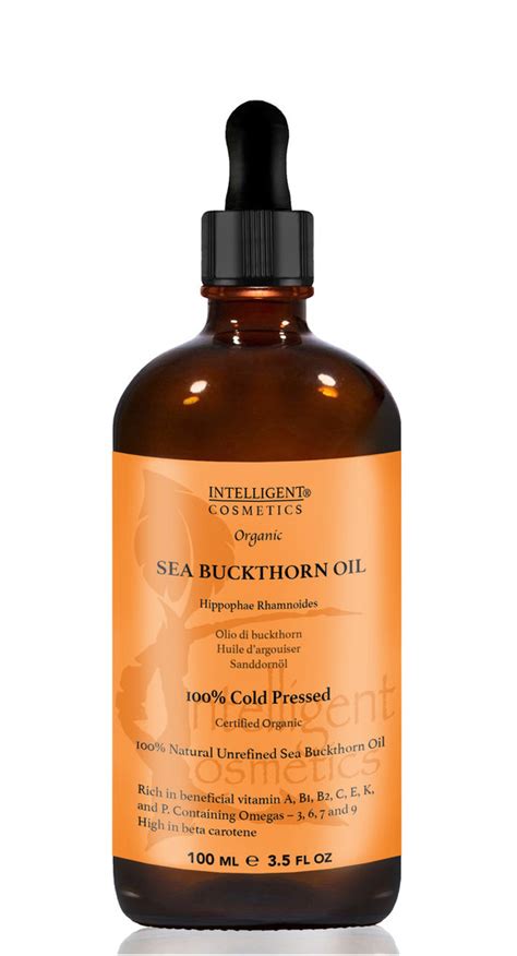 Sea Buckthorn Oil 100 Cold Pressed 100ml Intelligent Cosmetics