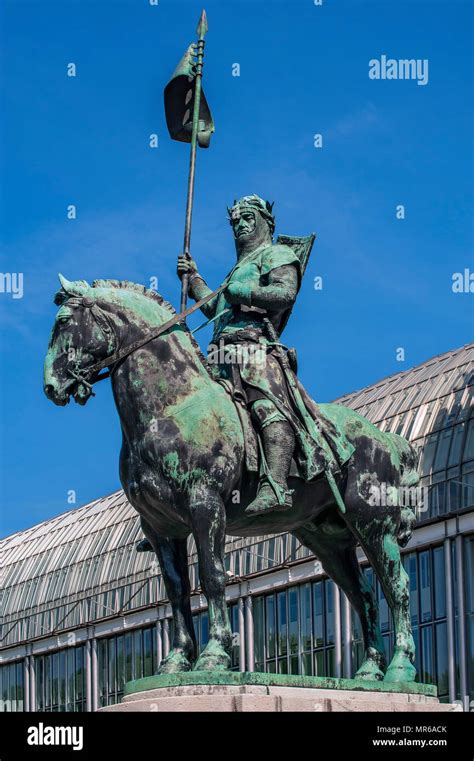 Bavarian State Chancellery And Equestrian Statue Of Otto Von