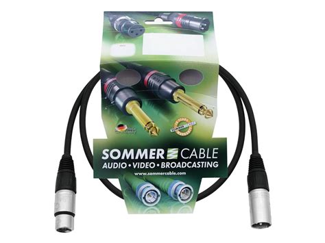 XLR Kabel 3pol 0 5m Sw Neutrik Sommer Cable