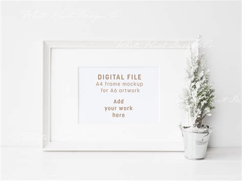 A4 Landscape Frame for A6 Work - Xmas Graphic by White Hart Co ...