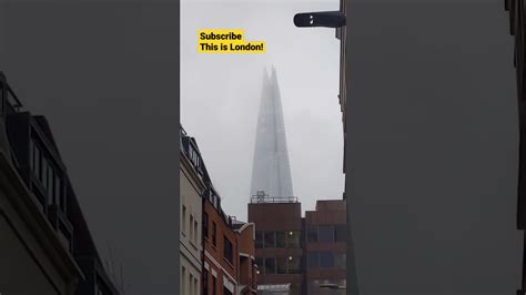 London S Shard London S Walkie Talkie Under The Fog Youtube