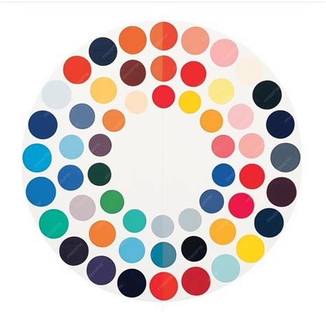 Un círculo blanco con muchos puntos de colores en él ai generativo