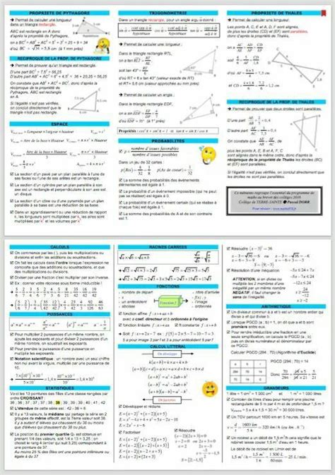 Maths brevet Trigonométrie Brevet des collèges Calcul littéral