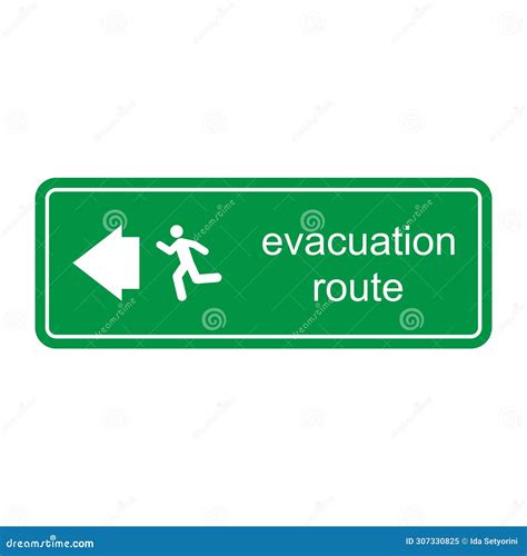 Evacuation Route Sign Stock Photography 35003744