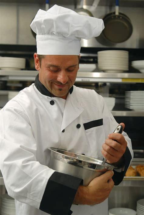 Chef Mixing Food Stock Photo Image Of Cook Masculine 11002262