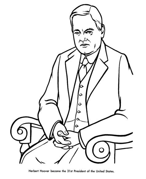 USA-Printables: President Herbert C. Hoover coloring page - 31st ...