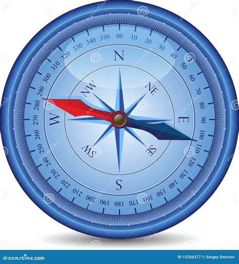 Blue Compass Stock Vector Illustration Of Magnet Compass 15356377