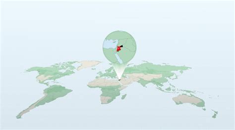 Mapa Mundial En Perspectiva Que Muestra La Ubicaci N Del Pa S Jordania