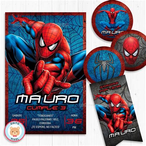 Kit Imprimible Spiderman Hombre Ara A Invitaci N Decoraci N Avisos En