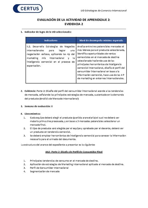 Lineamientos de evaluación AA2 docx EVALUACIÓN DE LA ACTIVIDAD DE