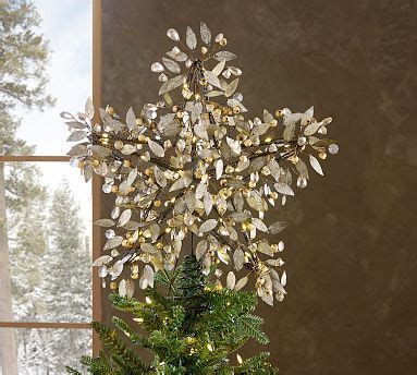 Lit Rustic Glam Star Tree Topper Pottery Barn