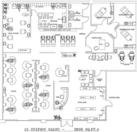 Beauty Salon Floor Plan Design Layout