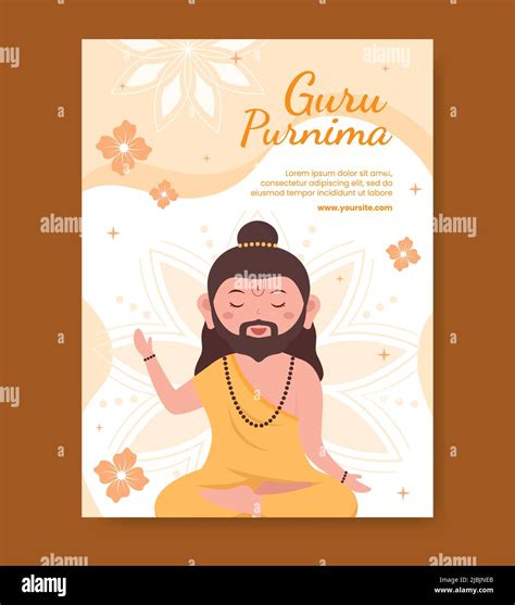 Guru Purnima Of Indian Festival Vertical Poster Template Social Media