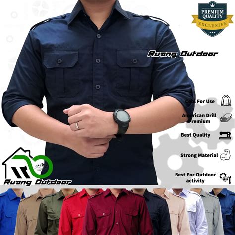 Jual Baju Kemeja Pdl Pdh Lapangan Lengan Panjang Pakaian Atasan