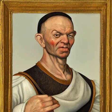 A Renaissance Style Portrait Painting Of Popeye Stable Diffusion