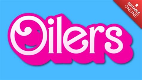 Oilers Fuentes Barbie Generador De Efectos De Texto