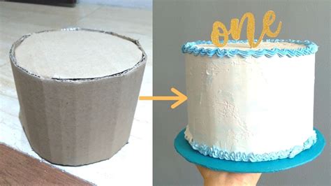 How To Make A Fake Cake Using Cardboard Tutorial Faux Cake Cake