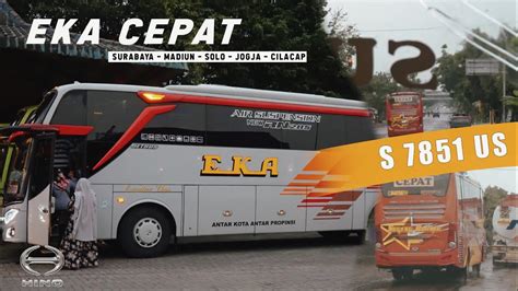 EKA CEPAT JETBUS 3 S 7851 US LARI LARI MENEMBUS HUJAN BARENG