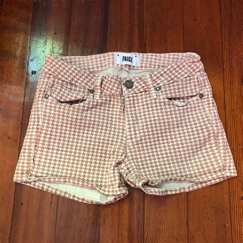 Paige Shorts Paige Houndstooth Denim Shorts Poshmark