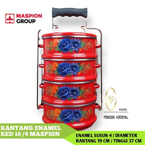 Rantang Susun Enamel Maspion Rantang Tingkat Empat Maspion Lazada