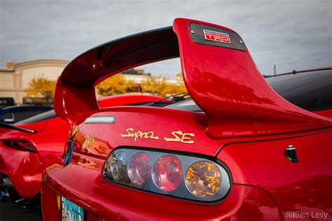 Carbond Fiber Trd Spoiler On Red Mk4 Supra