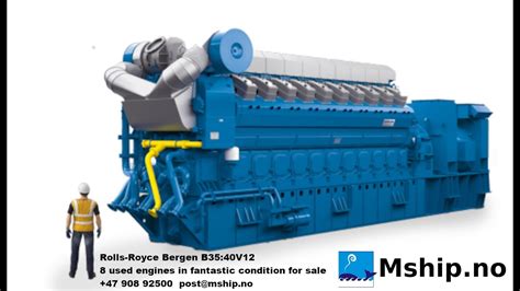 Rolls Royce Bergen B35 40 NATURAL GAS Engines For Sale YouTube