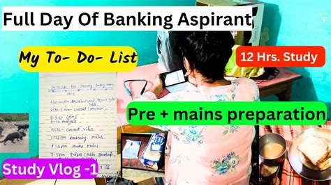 Full Day Of A Banking Aspirant Study Vlog Rrb Po Clerk Pre Vlog Rrb