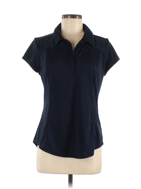 Athleta Blue Short Sleeve Polo Size M 61 Off Thredup