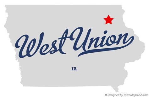 West Union Iowa Map