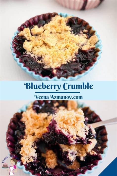 Easy Blueberry Crumble Recipe Veena Azmanov