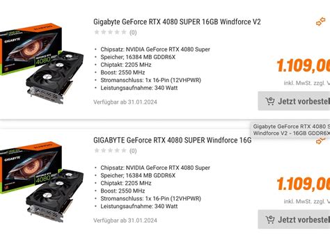 Early Geforce Rtx Super Retail Listings Reveal Partner Pricing For