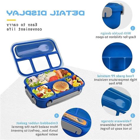 Кутия Bento Кутия за обяд Контейнери за обяд за възрастни, деца, малки ...