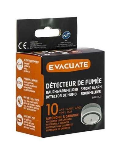 Detecteur De Fumee Nf Autonomie Et Garantie Ans Evacuate