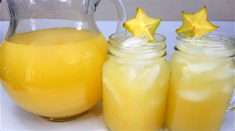 Star Fruit Drink5 Finger Drink Recipe Youtube