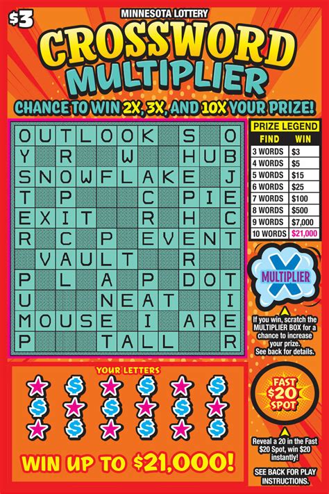 Crossword Multiplier The Minnesota Lottery