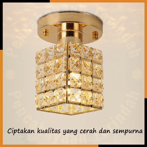 Jual Lampu Kristal Plafon Minimalis Crystal Ceiling Lamp Langit Langit