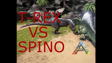 Ark Survival Evolved T Rex Vs Spinosaurus Dino Fight Club 2 YouTube