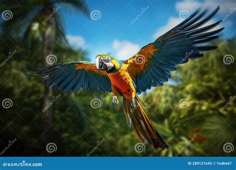 Image of a Macaw Flying in the Forest, Bird, Wildlife Animals ...