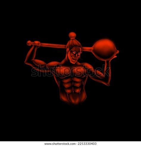 Lord Hanuman God Digital Art Work Stock Illustration 2253330403 ...