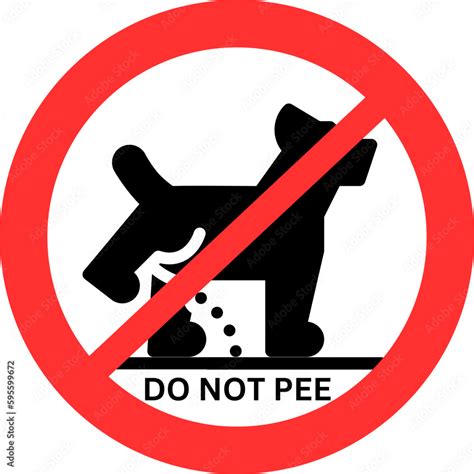 No Dogs Allowed No Dog Peeing Vector No Dog Pee Sign Logo Stock