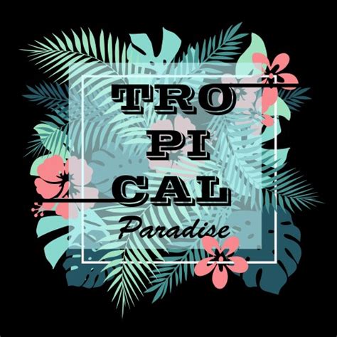 Toxic Tropics Graphic T Shirt Design Typography Vector Image