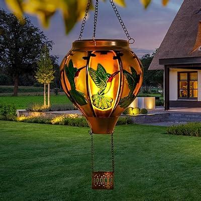 Amazon Pearlstar Hot Air Balloon Solar Lantern With Flickering