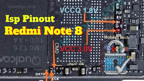 Redmi 8 8A ISP EMMC PinOUT Test Point EDL Mode 9008