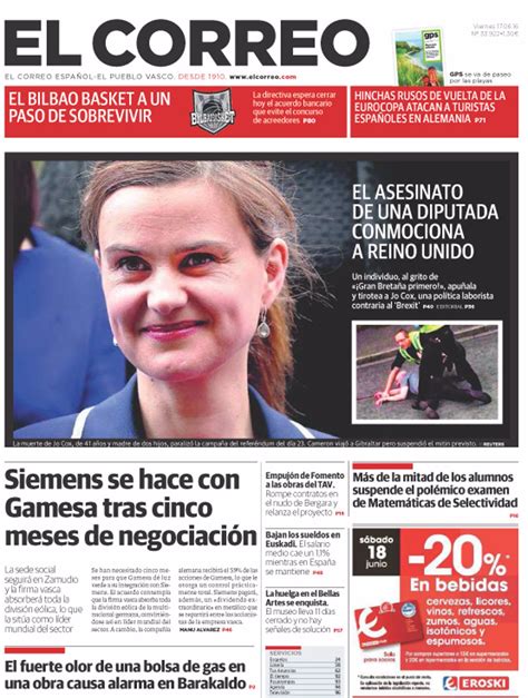 Las Portadas De Los Periódicos De Hoy Viernes 17 De Junio De 2016