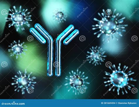 Antibodies Immunoglobulins The Immune System 3d Rendering Stock