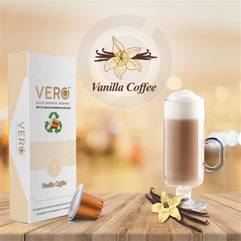 Vanilla Coffee Capsules Intensity 6 Recyclable Aluminium Coffee Pods