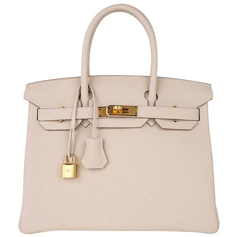 Hermes Birkin 30 Bag Craie Gold Hardware Togo Leather At 1stDibs